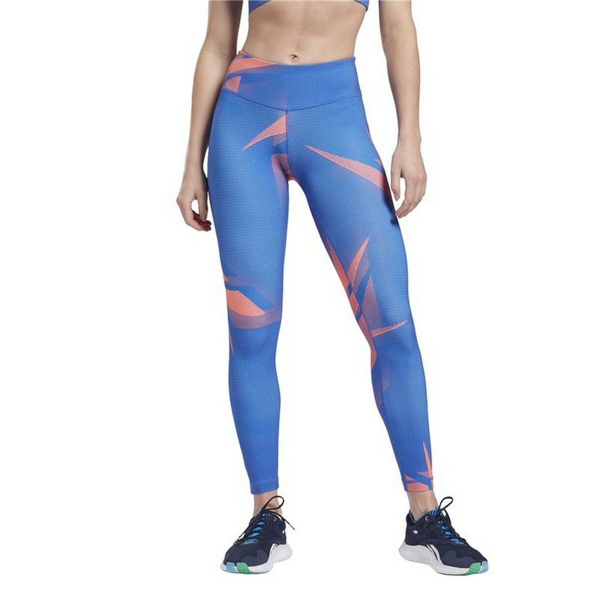 Sportleggings voor Dames Reebok MYT Printed Blauw