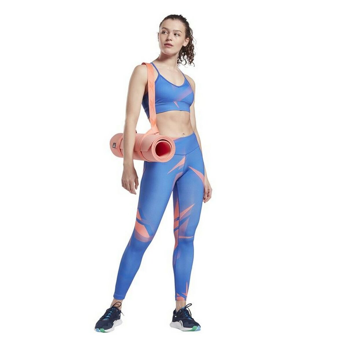 Sportleggings voor Dames Reebok MYT Printed Blauw