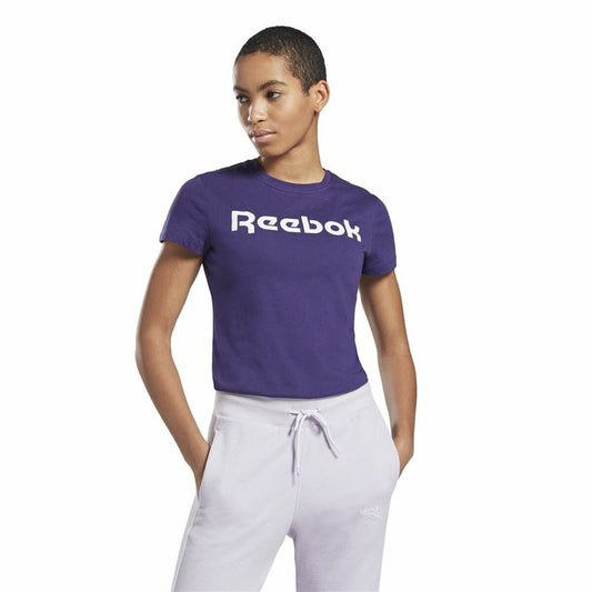 Dames-T-Shirt met Korte Mouwen Essentials Graphic Reebok Paars