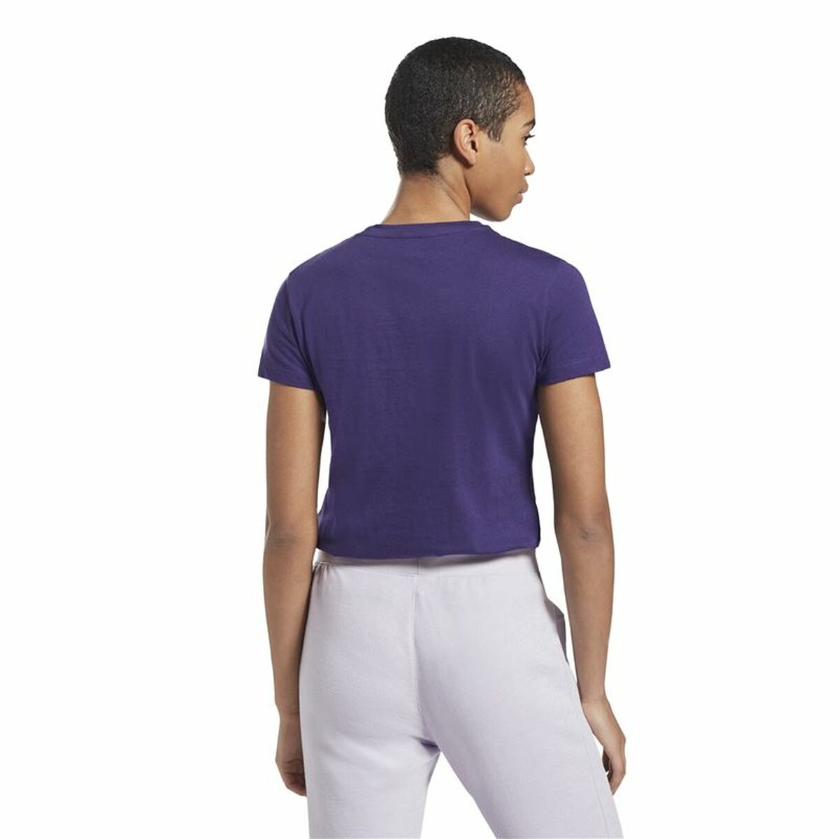 Dames-T-Shirt met Korte Mouwen Essentials Graphic Reebok Paars