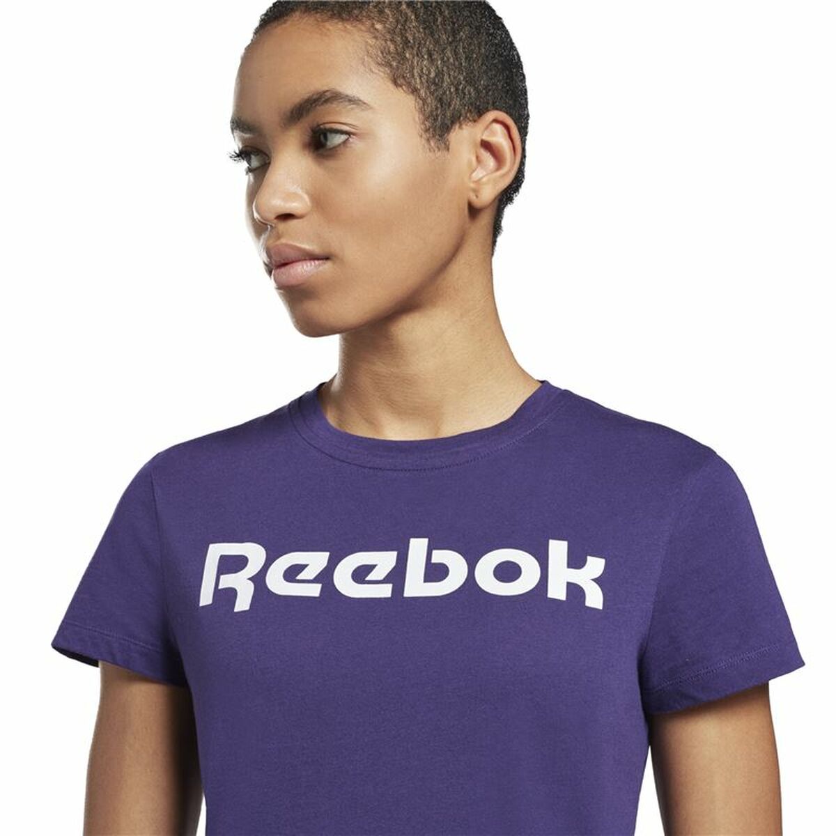Dames-T-Shirt met Korte Mouwen Essentials Graphic Reebok Paars