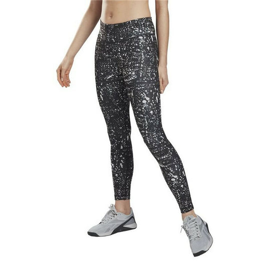 Sportleggings Reebok Workout Ready Printed Zwart