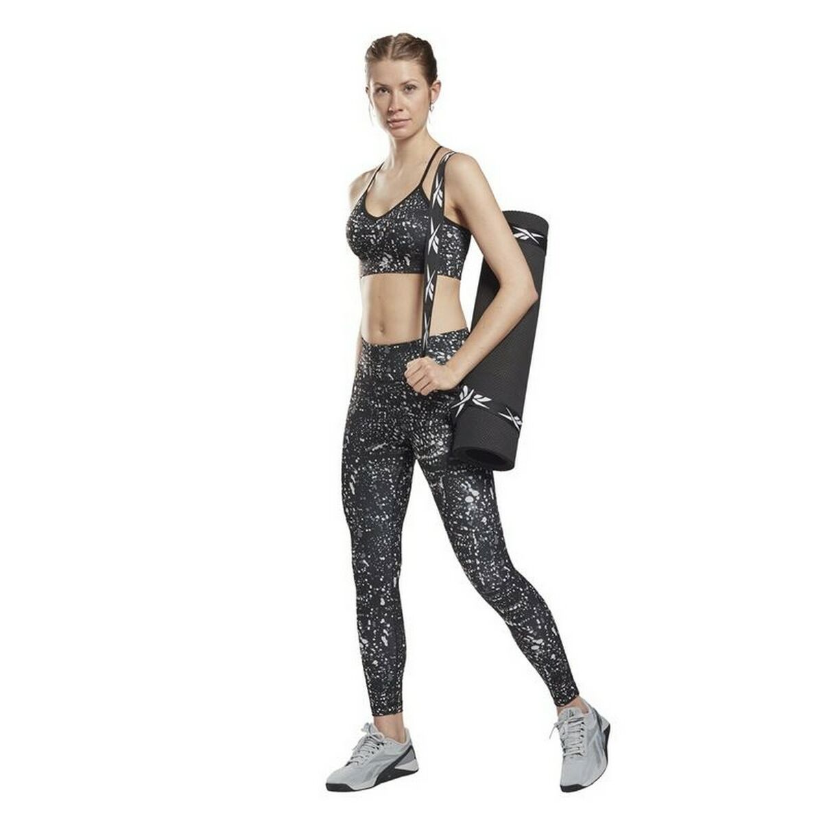 Sportleggings Reebok Workout Ready Printed Zwart