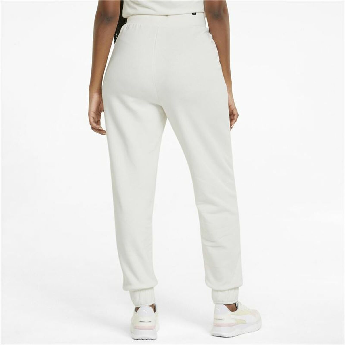 Lange sportbroek Puma Embroidery High Berg Wit Vrouw