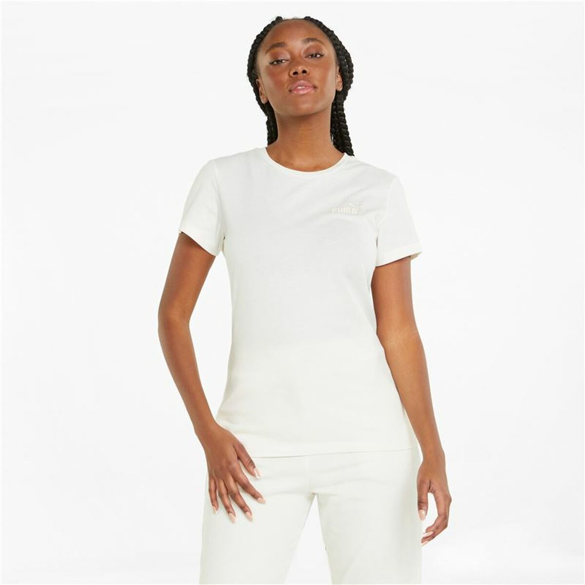 Dames-T-Shirt met Korte Mouwen Puma Wit