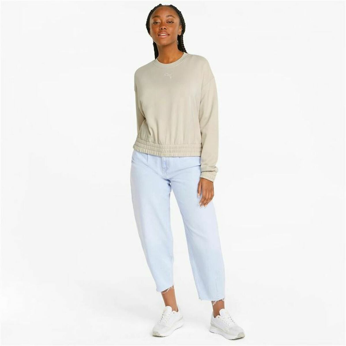 Herenhoodie Puma HER Crew Beige