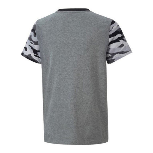 Kinder-T-Shirt met Korte Mouwen Puma ESS+ Camo Zwart