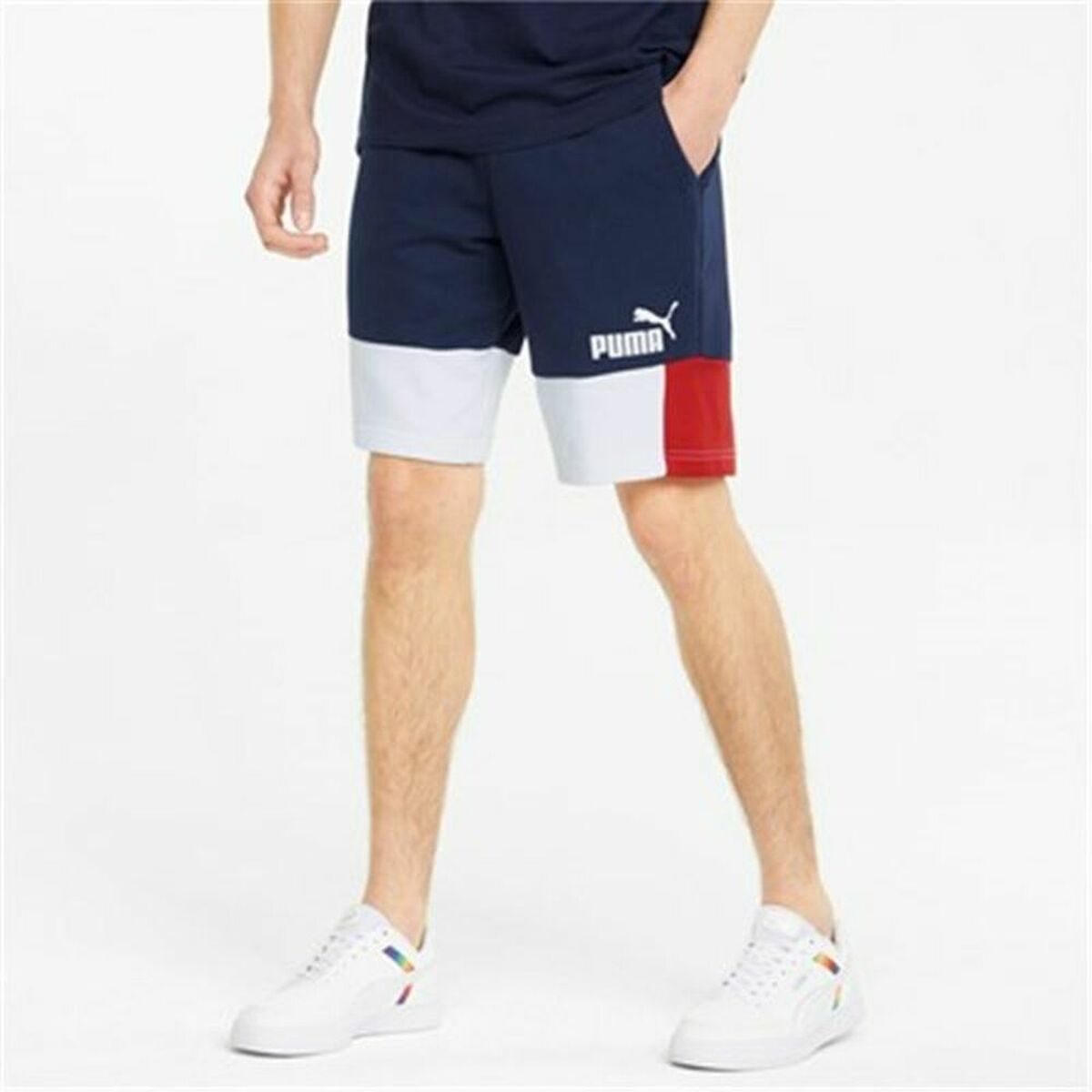 Sportbroekje voor heren Puma Essentials+ Block Donkerblauw