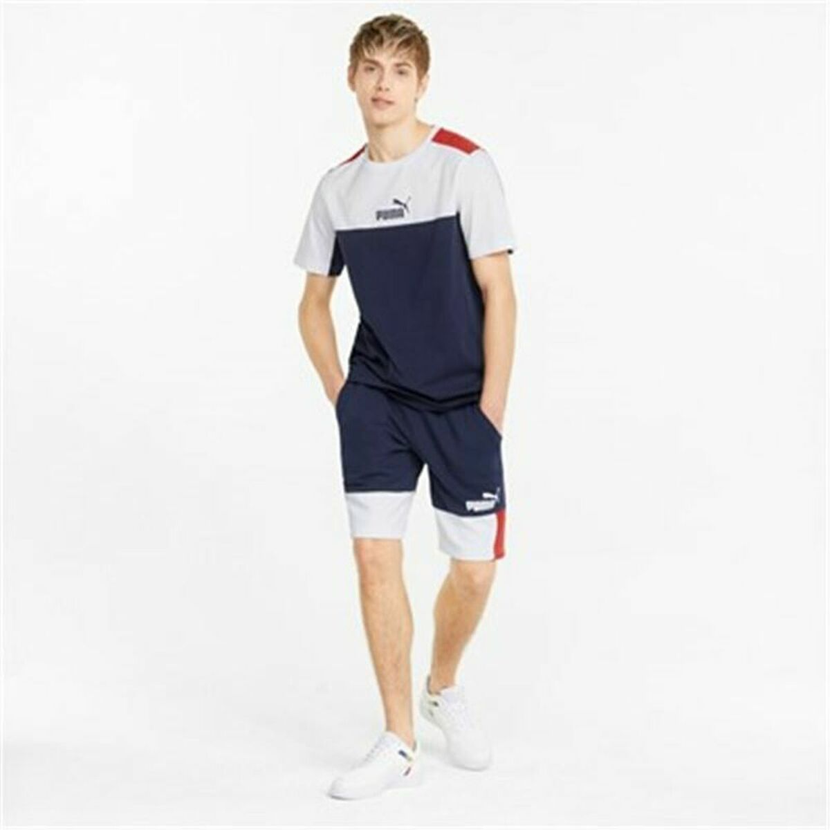 Sportbroekje voor heren Puma Essentials+ Block Donkerblauw