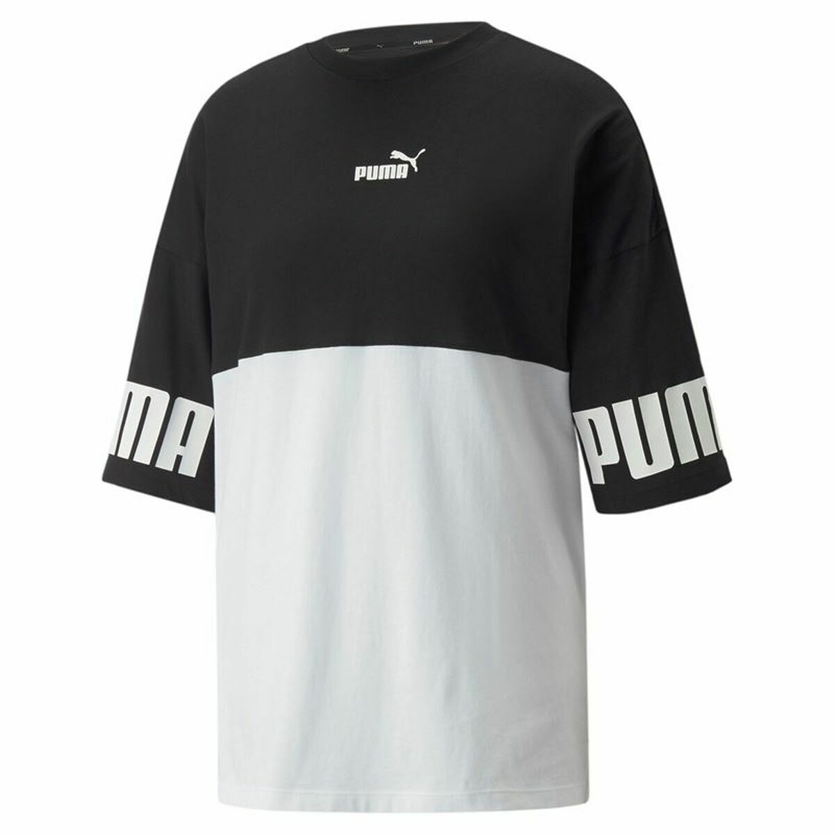 Shirt Puma Power Colorblock Wit Zwart