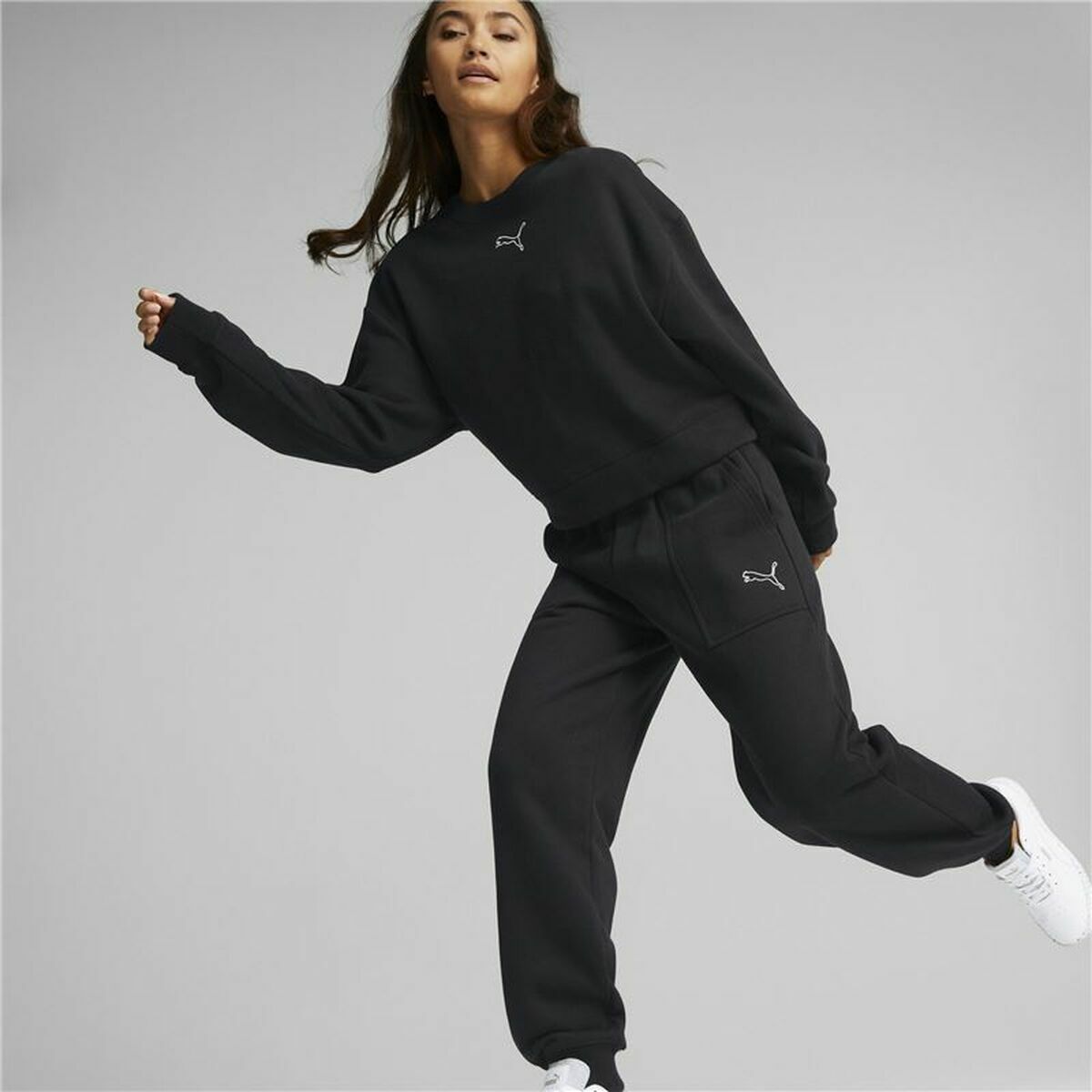 Joggingpak voor dames Puma Loungewear Zwart