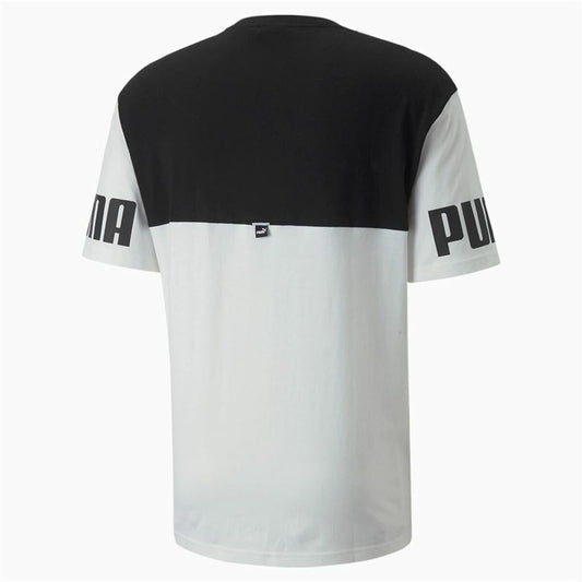 Sport T-shirt Korte Mouwen Puma Power Colorblock Zwart Mannen
