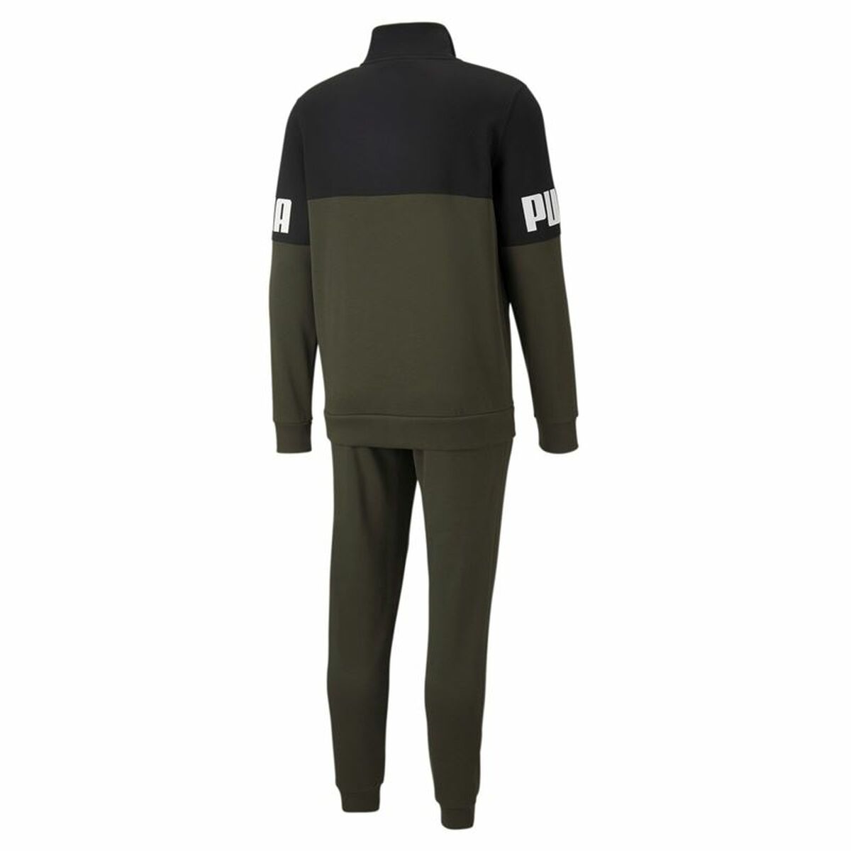 Trainingspak voor Volwassenen Puma Power Colorblock Donkergroen