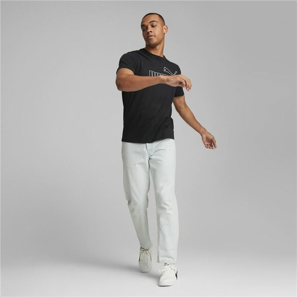Heren-T-Shirt met Korte Mouwen Puma Essentials Elevated Zwart