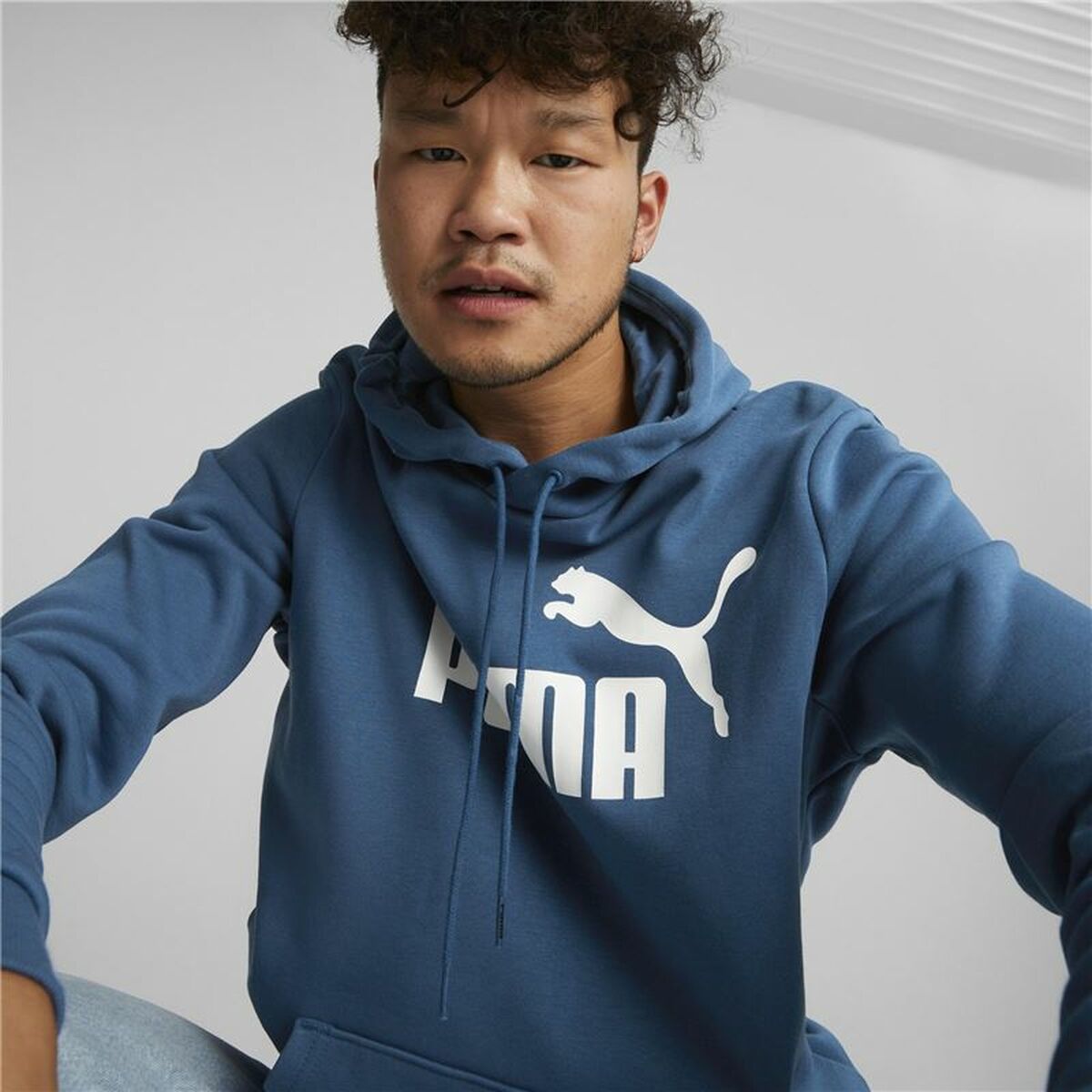 Herenhoodie Puma Big Logo Blauw