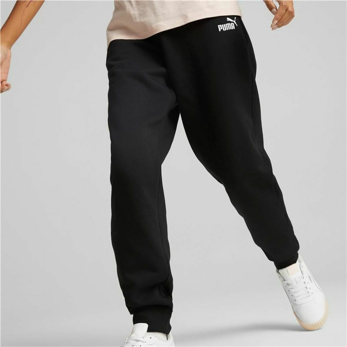 Volwassenen Trainingbroek Puma ESS+ Embroidery High-Waist Vrouw Zwart