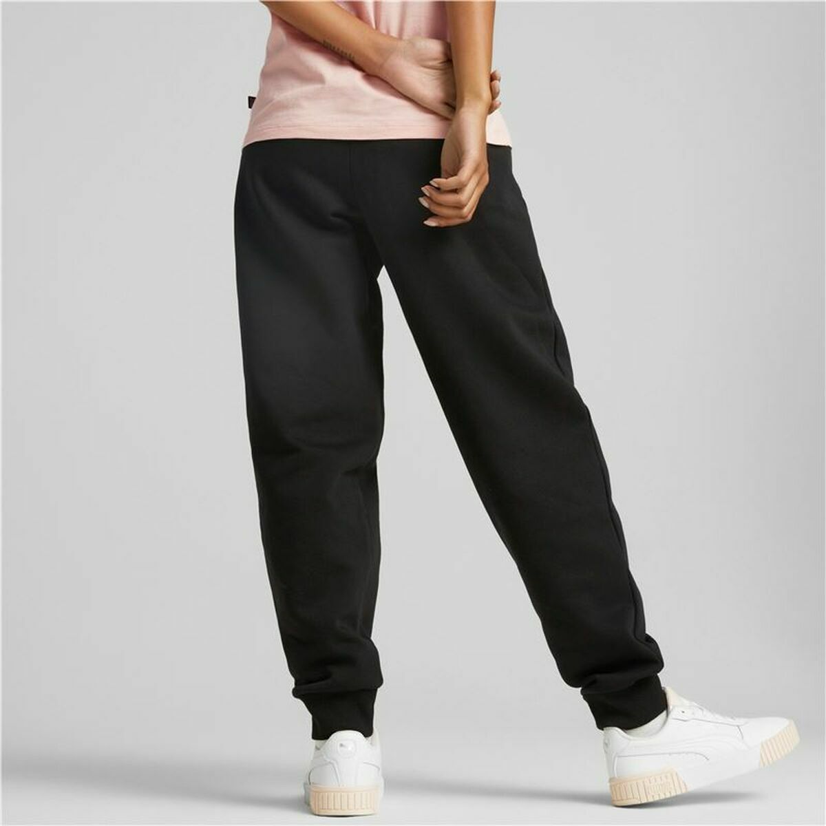 Volwassenen Trainingbroek Puma ESS+ Embroidery High-Waist Vrouw Zwart