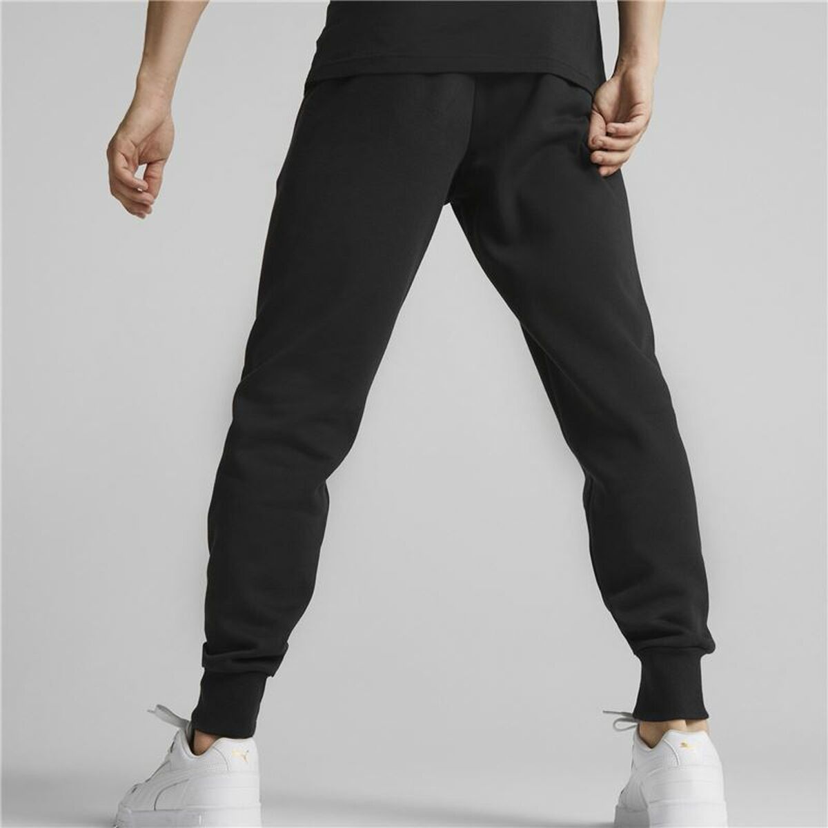 Lange sportbroek Puma ESS+ 2 Col Logo Zwart Mannen