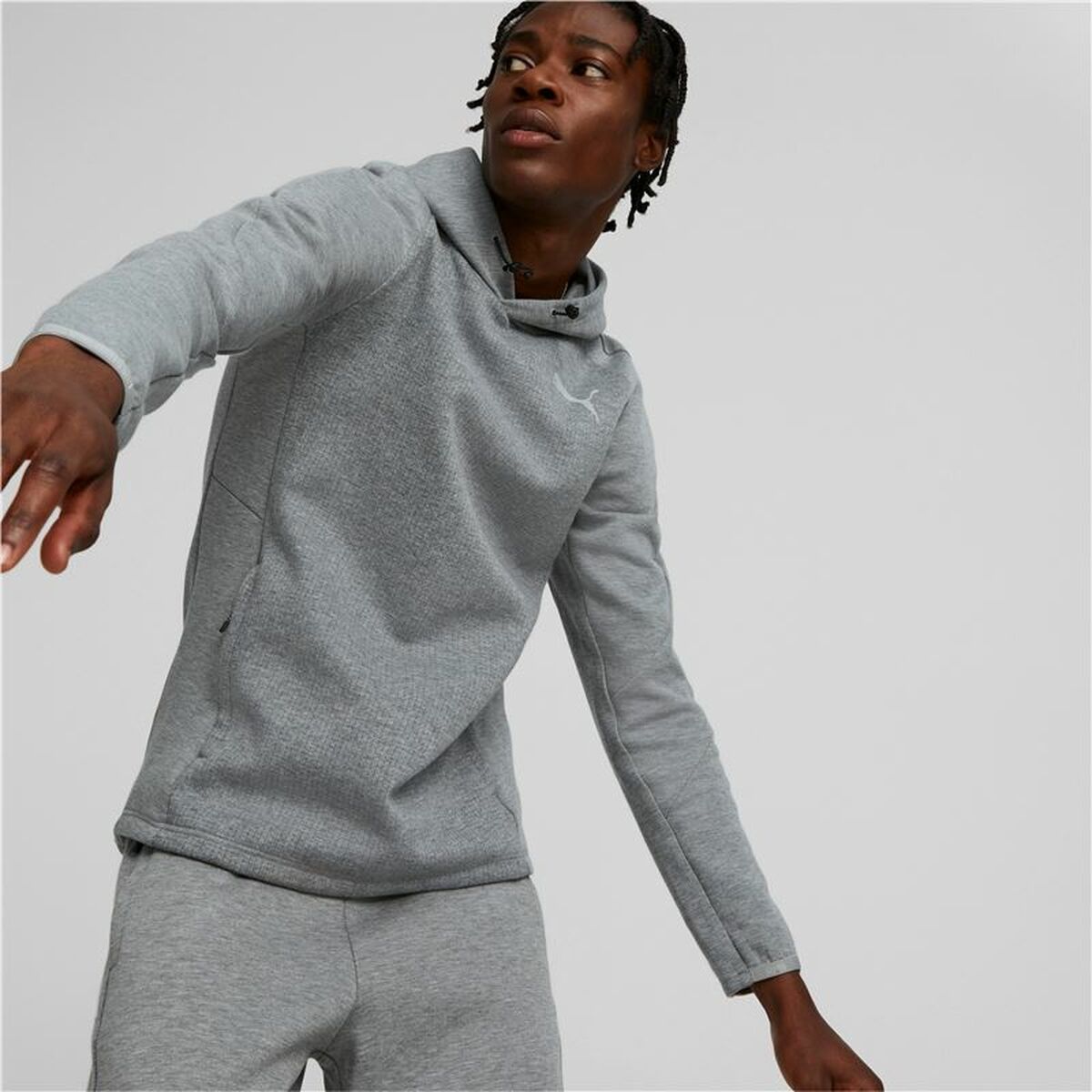 Herenhoodie Puma Evostripe Grijs