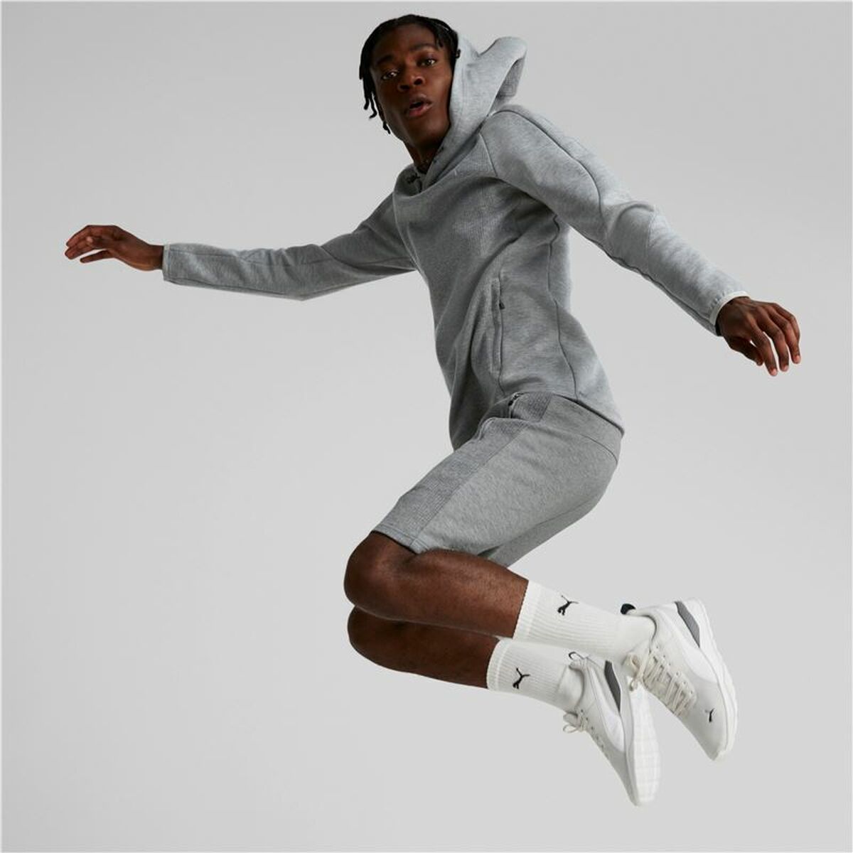 Herenhoodie Puma Evostripe Grijs