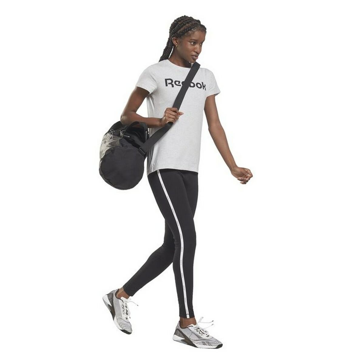 Sportleggings Reebok Pping Cotton W Zwart