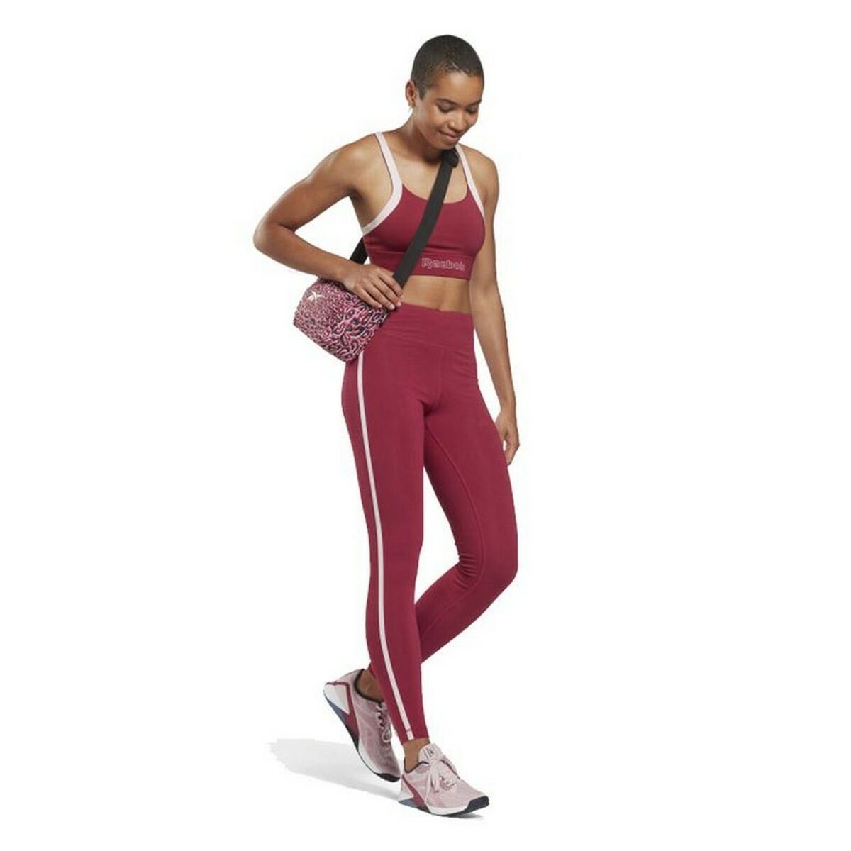 Sportleggings Reebok Pping Cotton W Donkerrood