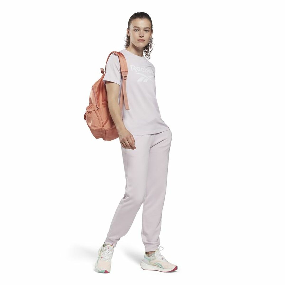 Dames-T-Shirt met Korte Mouwen Reebok Identity Licht Roze