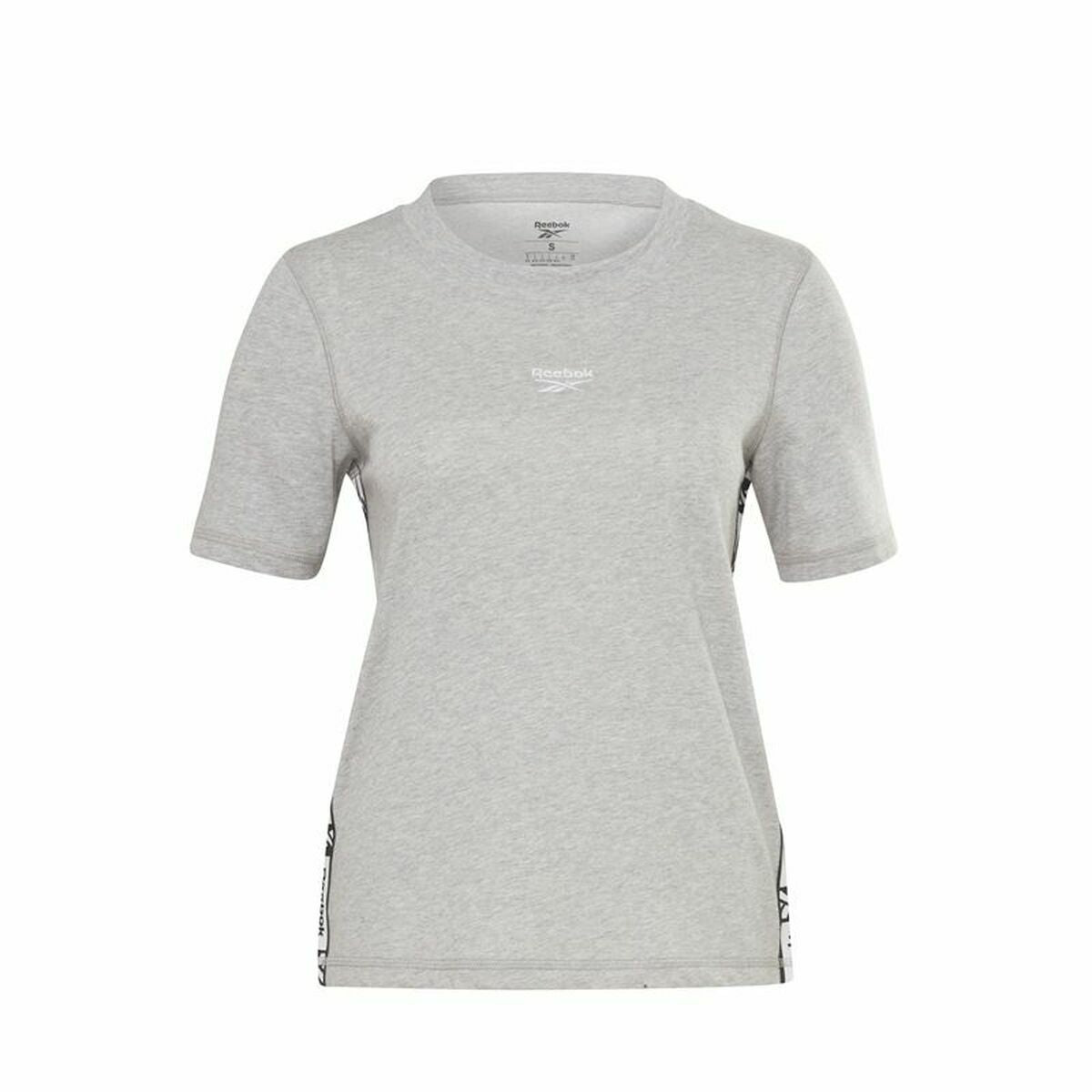 Dames-T-Shirt met Korte Mouwen Reebok Tape Pack Grijs