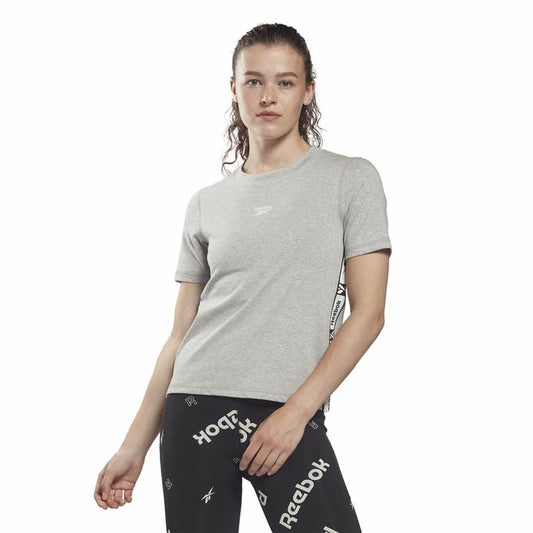 Dames-T-Shirt met Korte Mouwen Reebok Tape Pack Grijs
