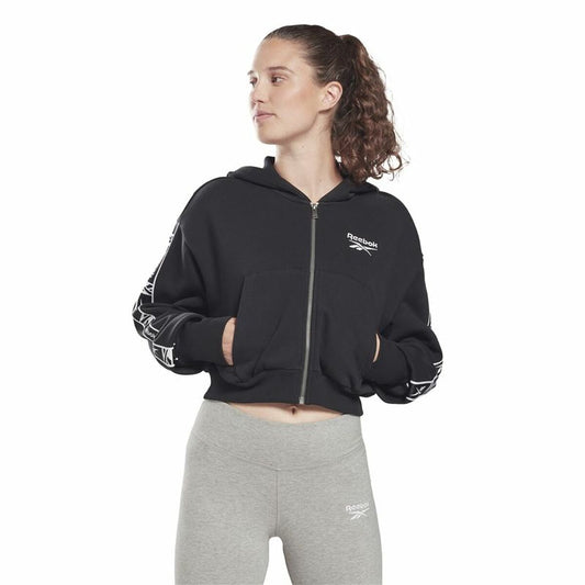 Sportjack voor dames Reebok Tape Pack Full Zip Zwart