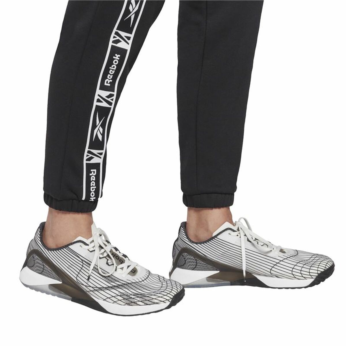 Lange sportbroek Reebok Tape Pack Vrouw Zwart