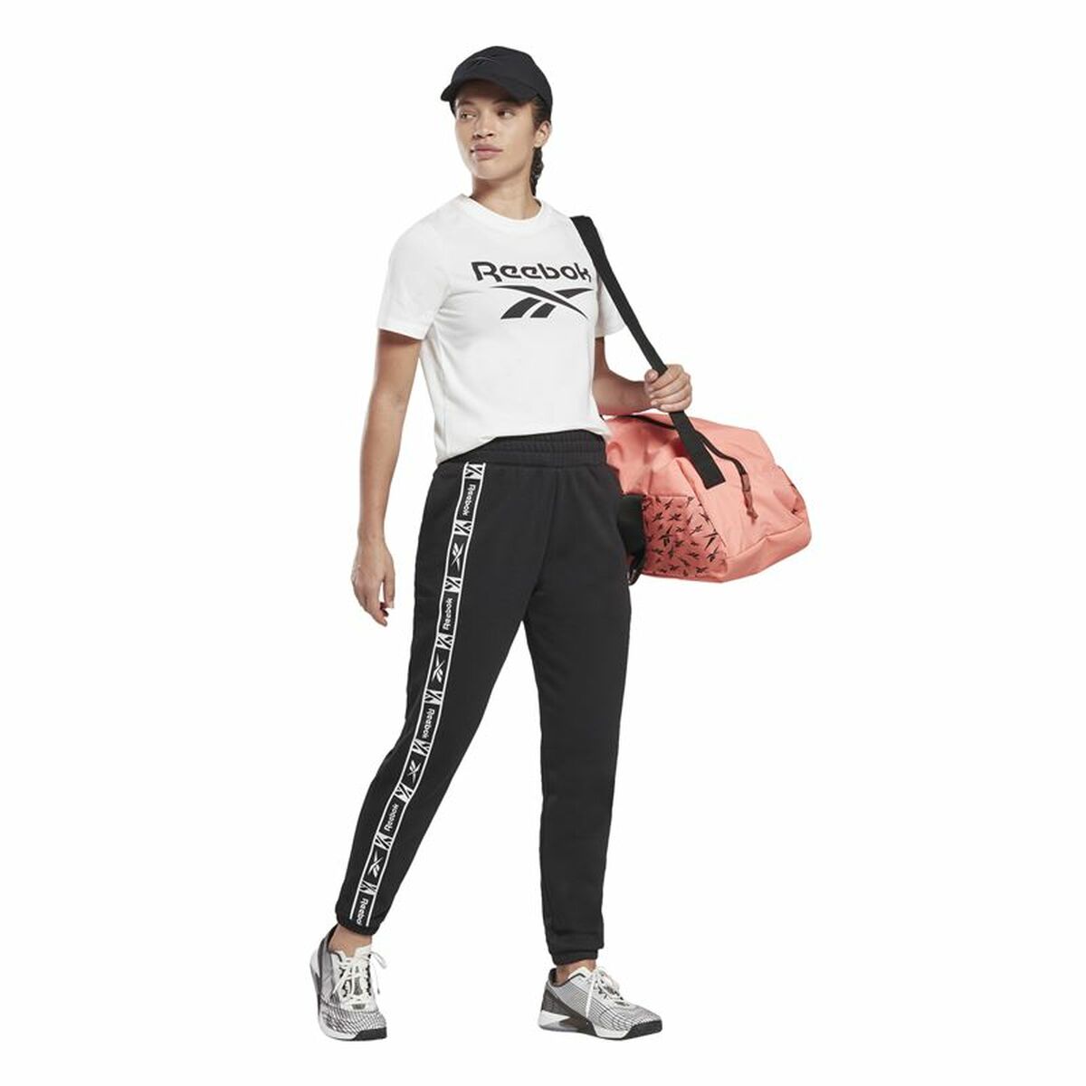 Lange sportbroek Reebok Tape Pack Vrouw Zwart