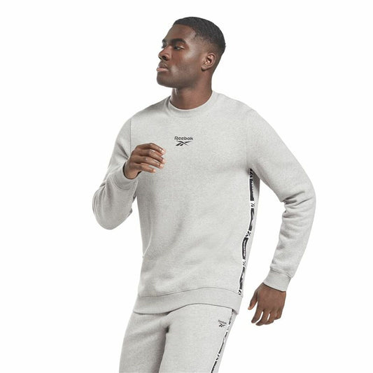 Herensweater zonder Capuchon Reebok Identity Tape Crew Grijs