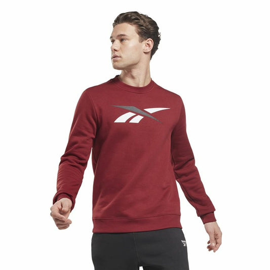 Herensweater zonder Capuchon Reebok Vector Crew Kastanjebruin