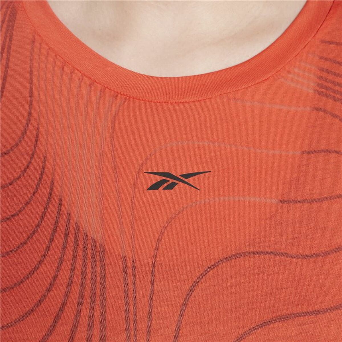 Dames-T-Shirt met Korte Mouwen Reebok Burnout Oranje