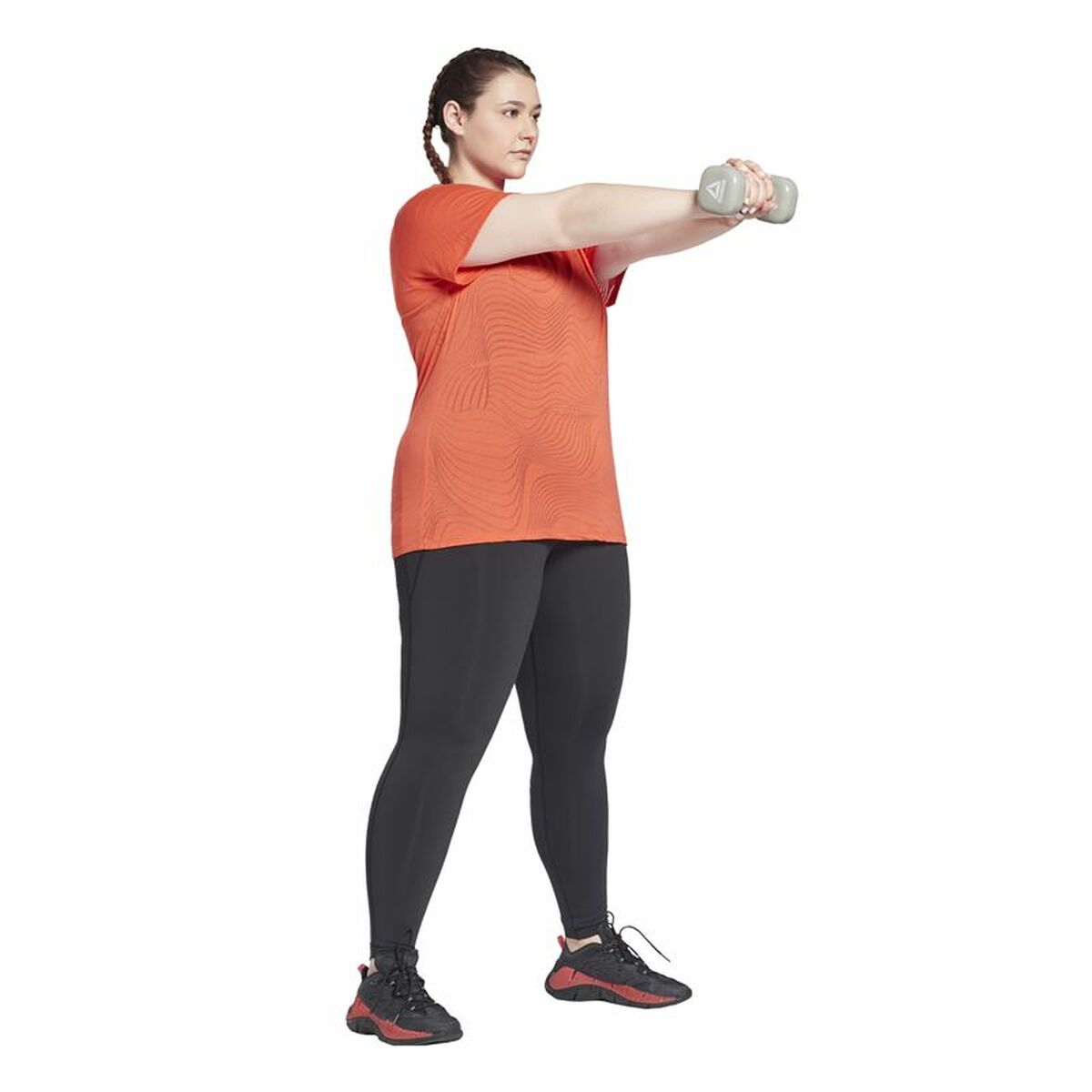 Dames-T-Shirt met Korte Mouwen Reebok Burnout Oranje