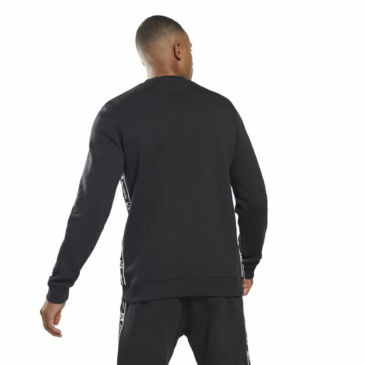 Herensweater zonder Capuchon Reebok RI Tape Crew Zwart