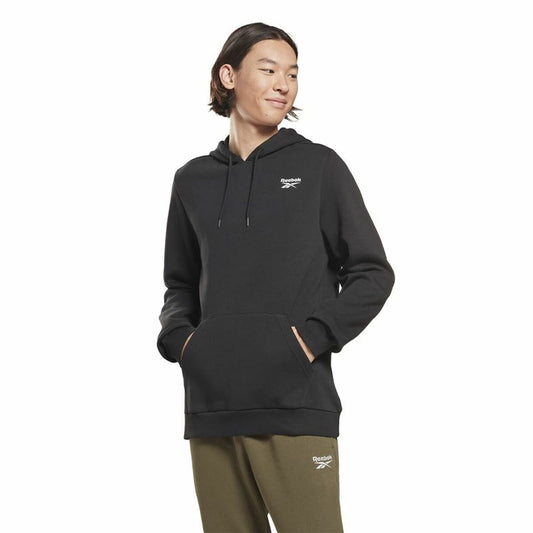 Herenhoodie Reebok Left Chest Logo Zwart
