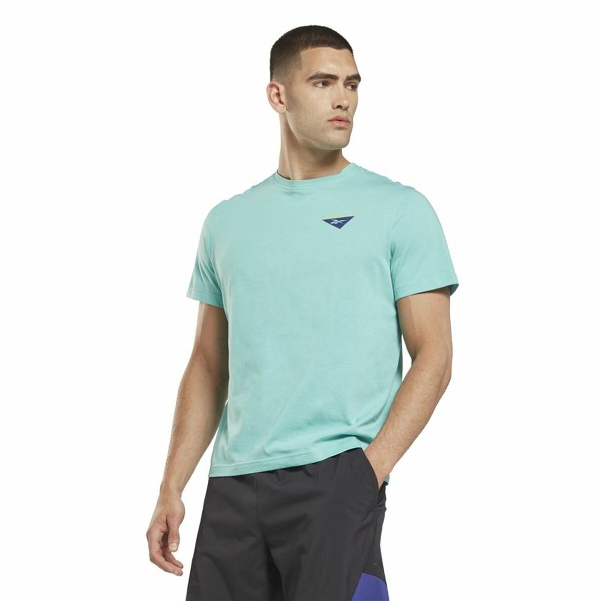 Heren-T-Shirt met Korte Mouwen Reebok Graphic Les Mills® Aquamarijn