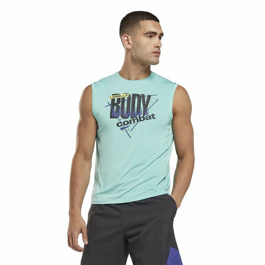 Heren Mouwloos T-shirt Reebok Les Mills® Bodypump® Activchill Blauw