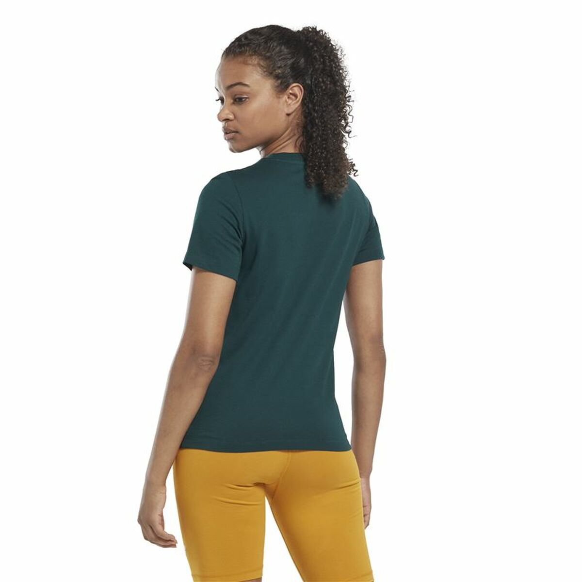 Dames-T-Shirt met Korte Mouwen Reebok Identity Cyaan