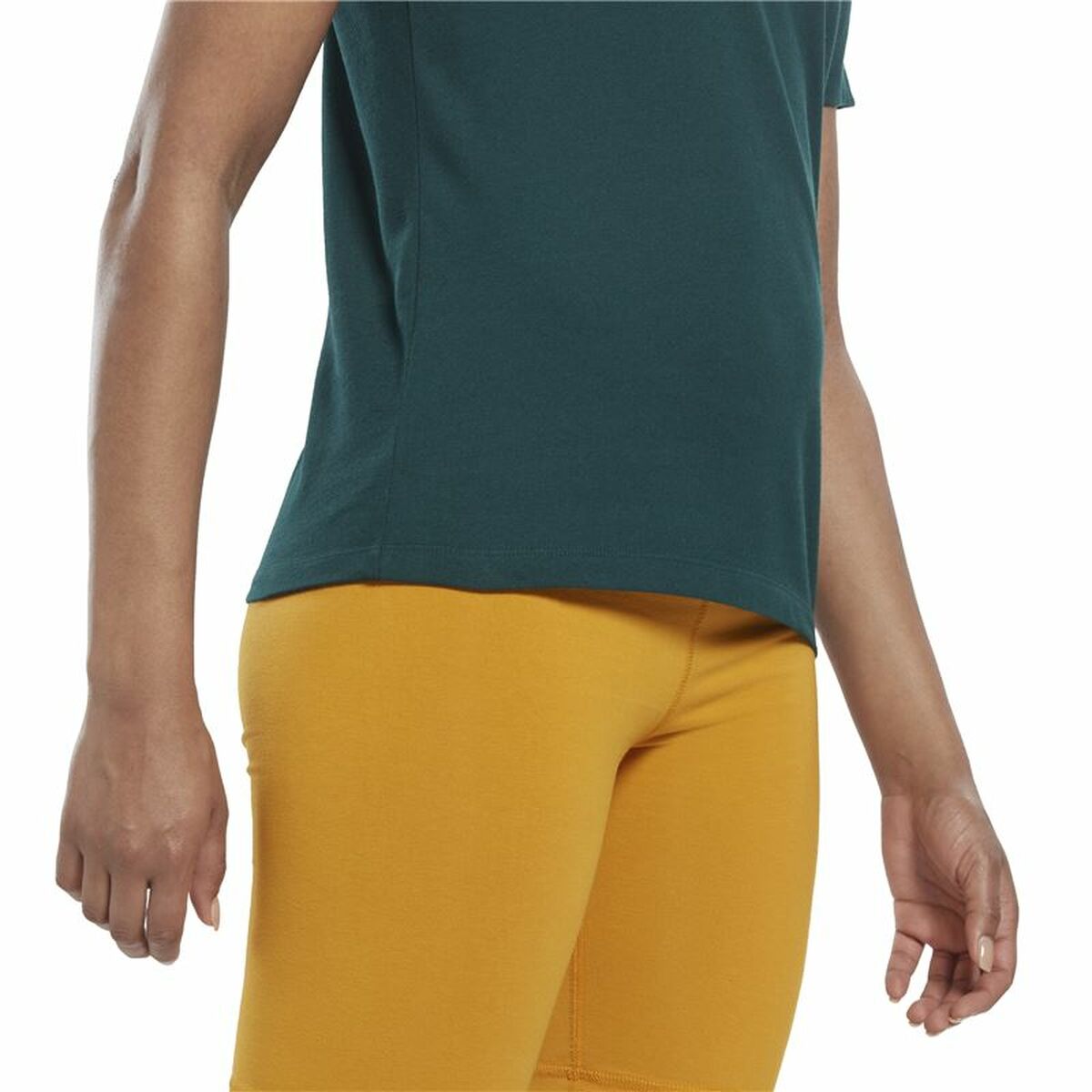 Dames-T-Shirt met Korte Mouwen Reebok Identity Cyaan