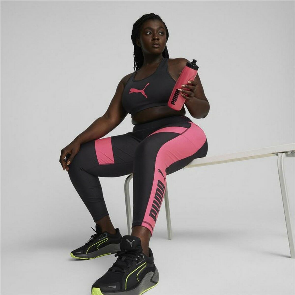 Sportleggings voor Dames Puma Zwart Roze