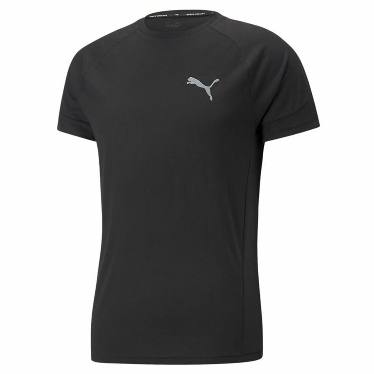Heren-T-Shirt met Korte Mouwen Puma Evostripe Zwart Mannen