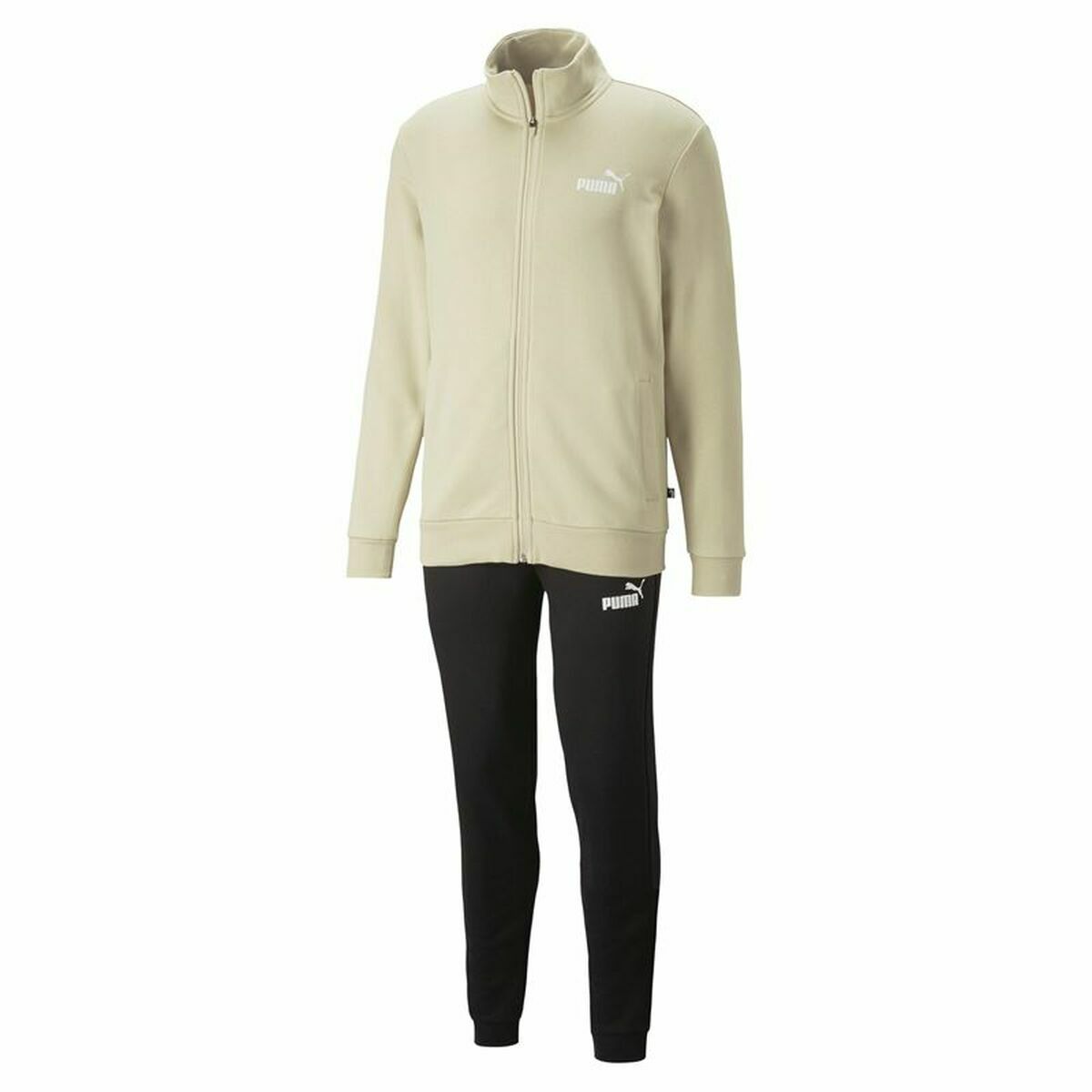 Sportoutfit voor volwassenen Puma Clean Sweat Suit Tr Beige Mannen