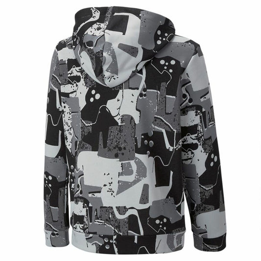 Kinderhoodie Puma Essentials+ Street Art Zwart Grijs