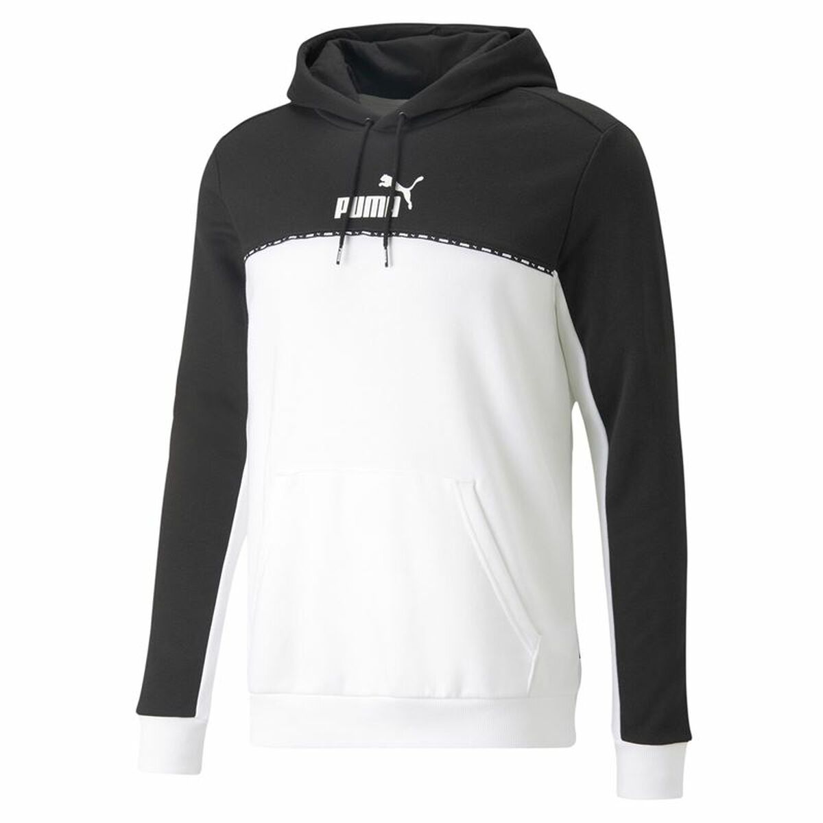 Herenhoodie Puma Block X Tape Wit Zwart