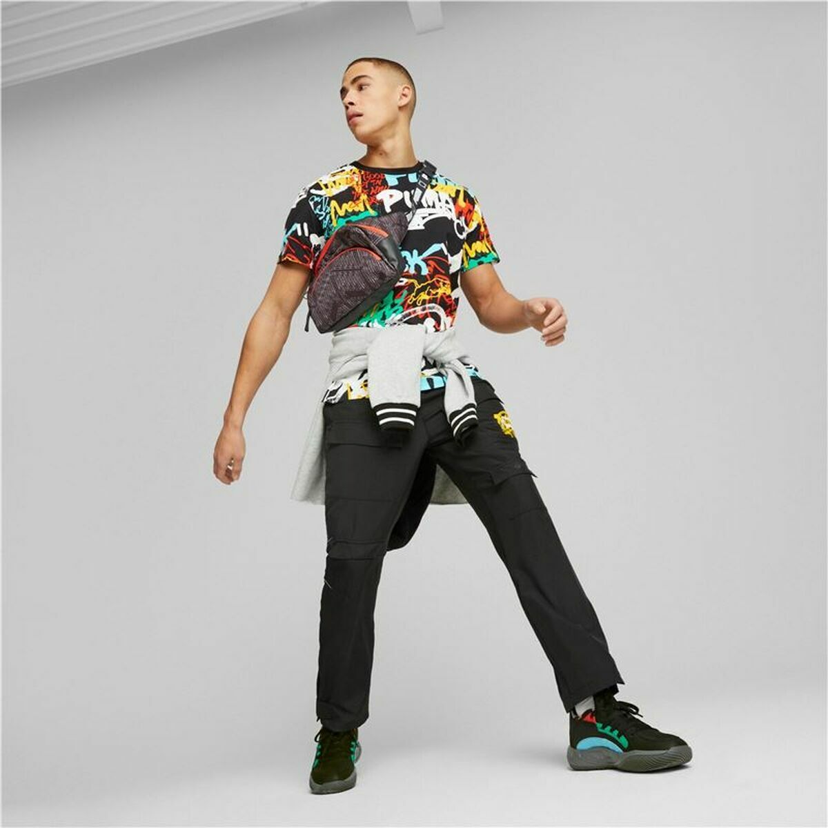 Shirt Puma Graffiti Zwart Uniseks