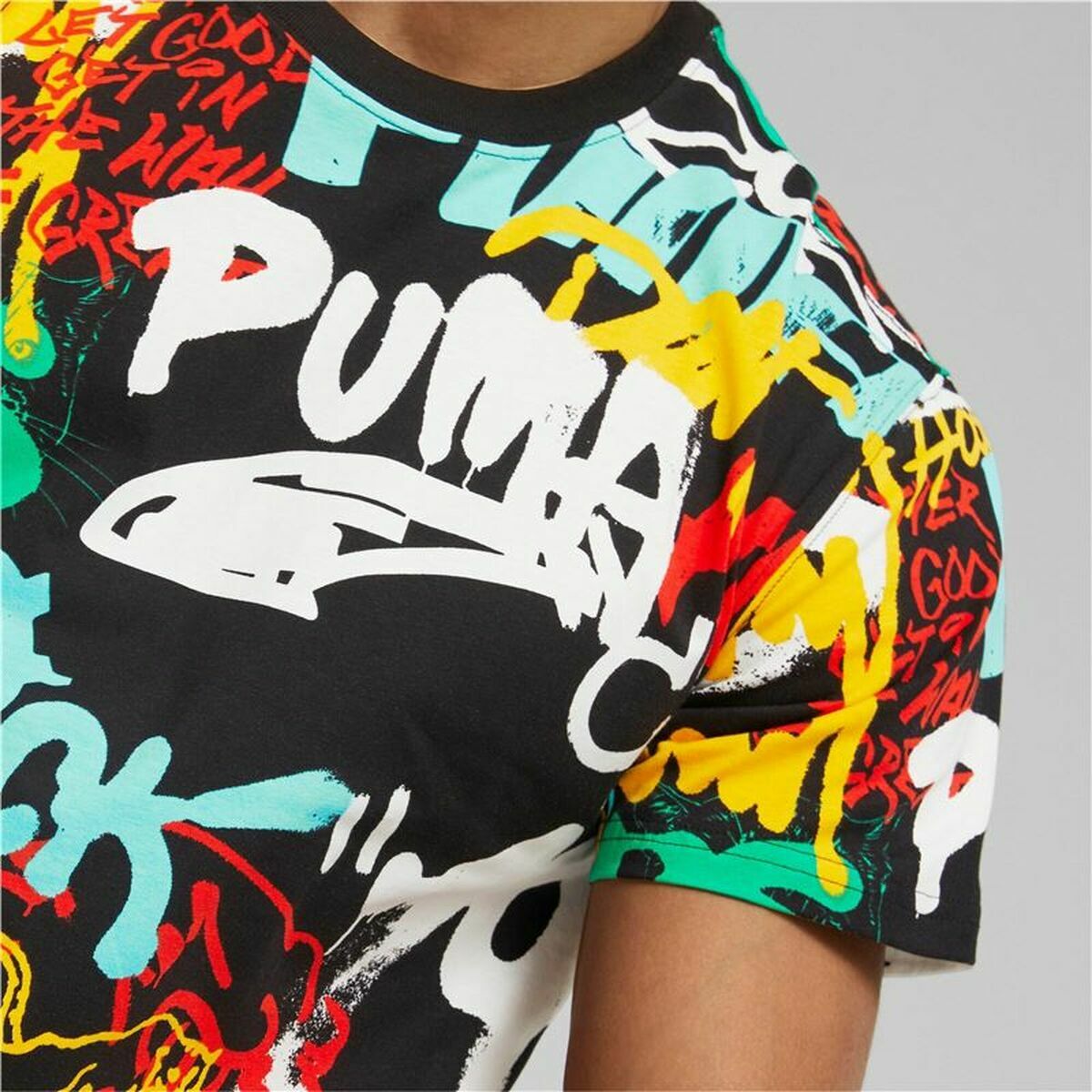 Shirt Puma Graffiti Zwart Uniseks