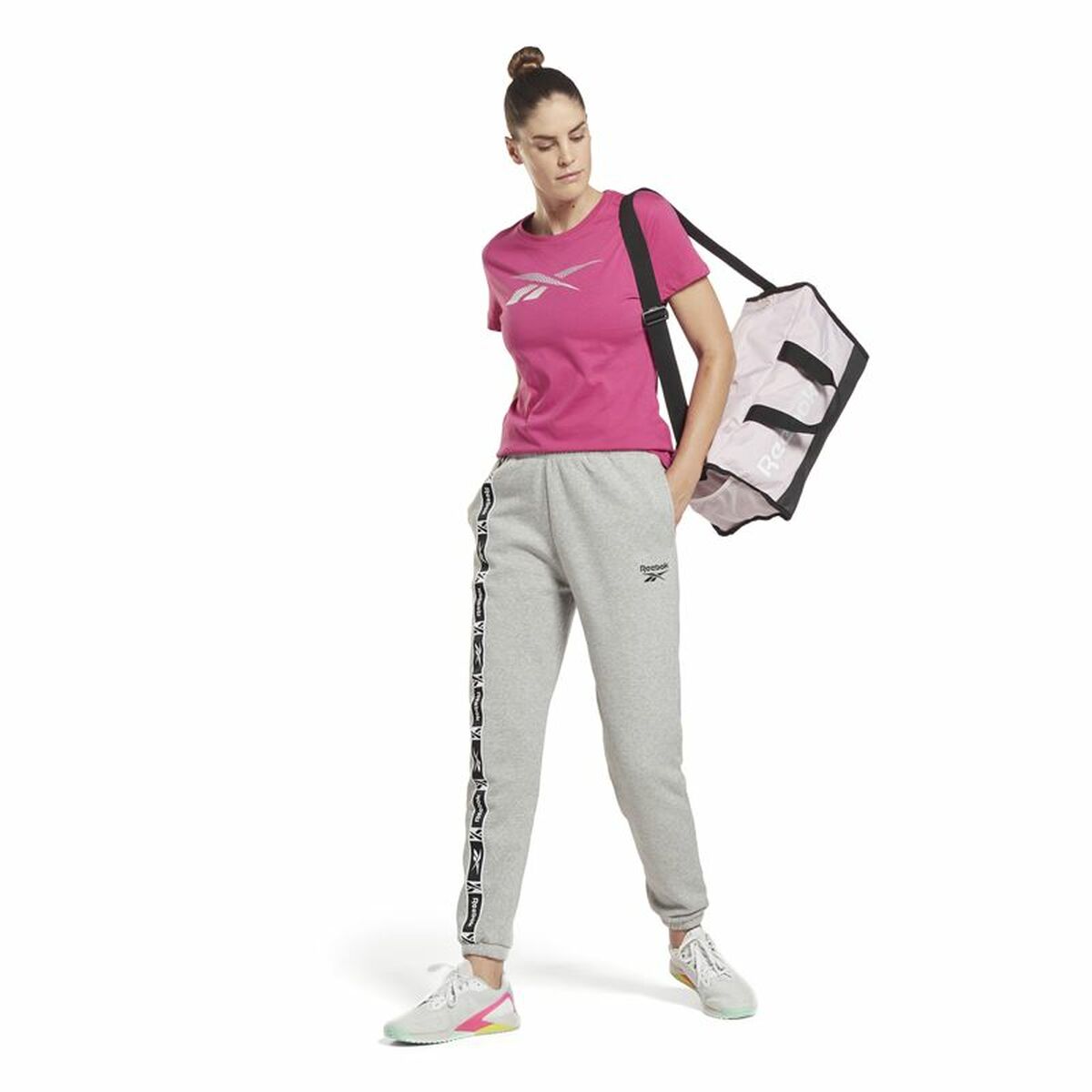 Dames-T-Shirt met Korte Mouwen Reebok Doorbuster Graphic Roze